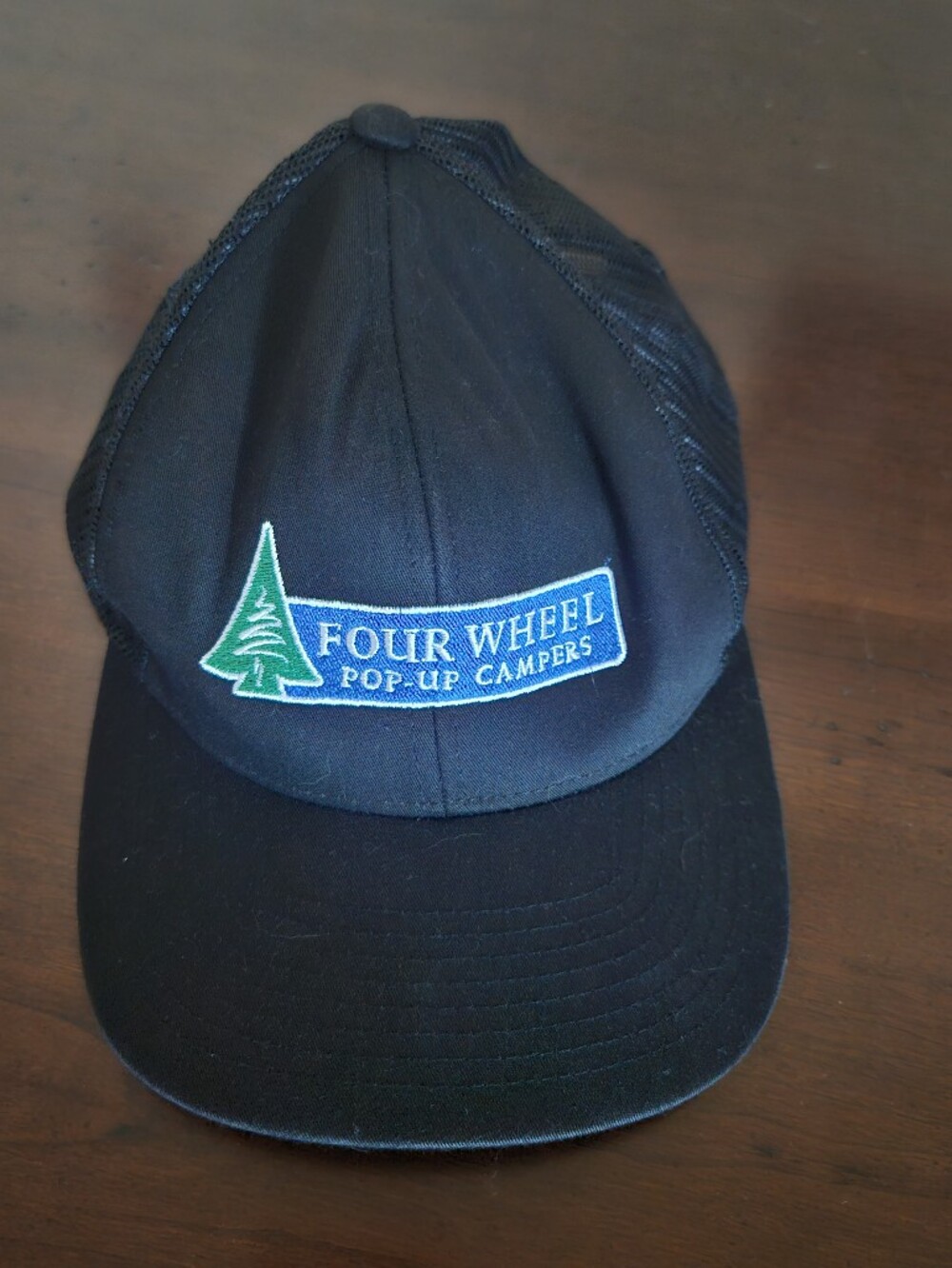 4 Wheel Pop-Up Camper Black Trucker Hat